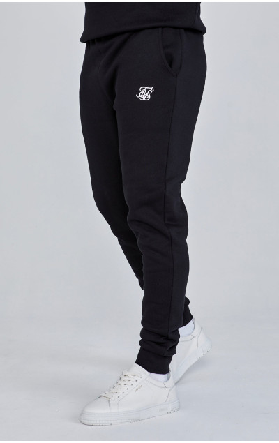 Sik Silk Męskie Czarne Spodnie Dresowe Essential Cuffed Jogger