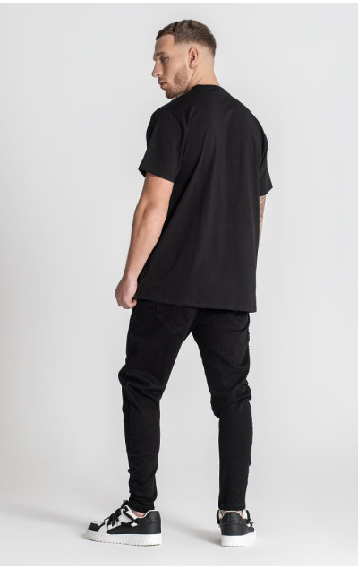 Gianni Kavanagh Pánske Čierne Tričko Satin