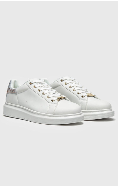 Gianni Kavanagh Pánské Bílé Tenisky Crystal Fade Sneakers