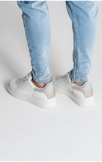 Gianni Kavanagh Pánské Bílé Tenisky Crystal Fade Sneakers