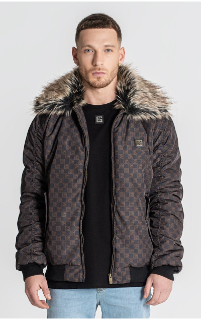 Gianni Kavanagh Brown Clone Bomber Jacket