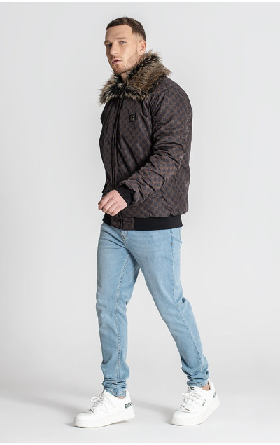 Gianni Kavanagh Brown Clone Bomber Jacket