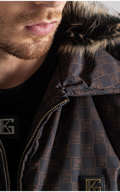 Gianni Kavanagh Brown Clone Bomber Jacket