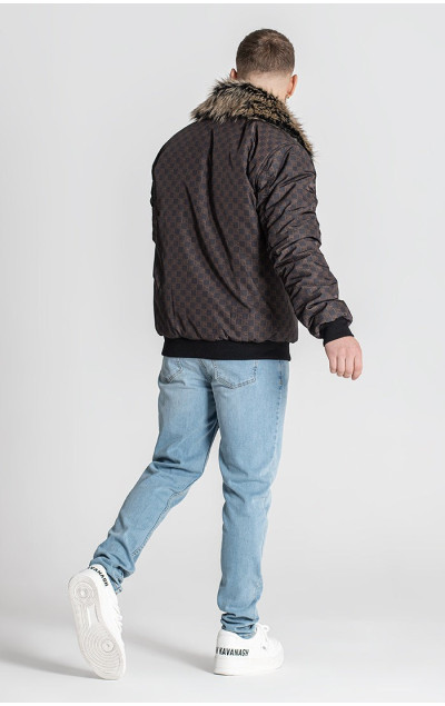 Gianni Kavanagh Brown Clone Bomber Jacket