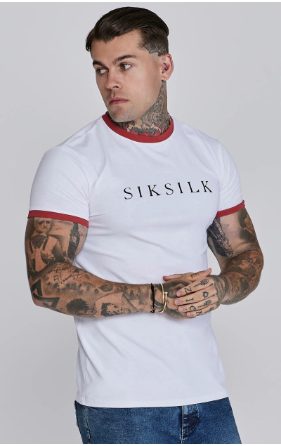 Sik Silk White Red Ringer T-Shirt