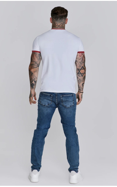 Sik Silk White Red Ringer T-Shirt