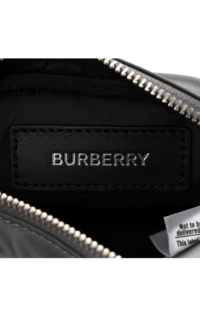 Burberry Logo Print Nylon Cannon Bum Bag Small Grey