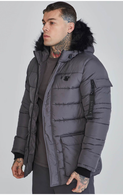Sik Silk Grey Parka