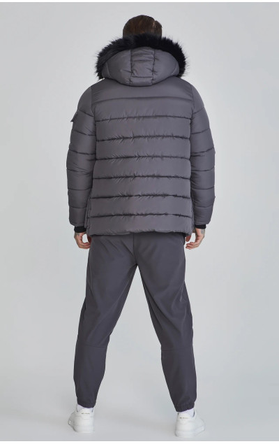 Sik Silk Pánská Šedá Bunda Parka