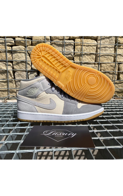 Air Jordan 1 Mid Coconut Milk Particle Grey
