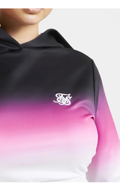 Sik Silk Fade Crop Top Black