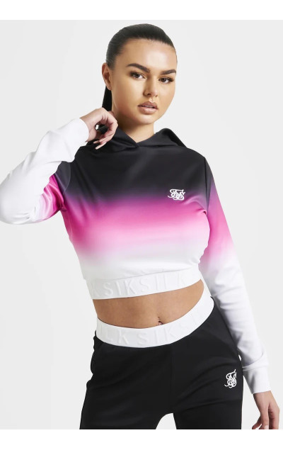 Sik Silk Fade Crop Top Black