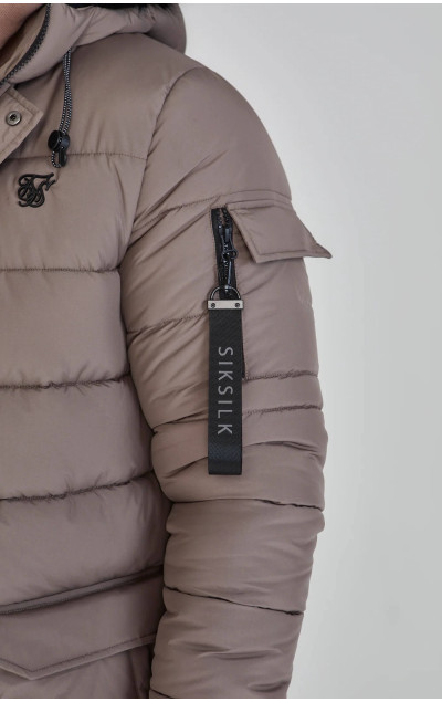 Sik Silk Męska Beżowa Kurtka Parka