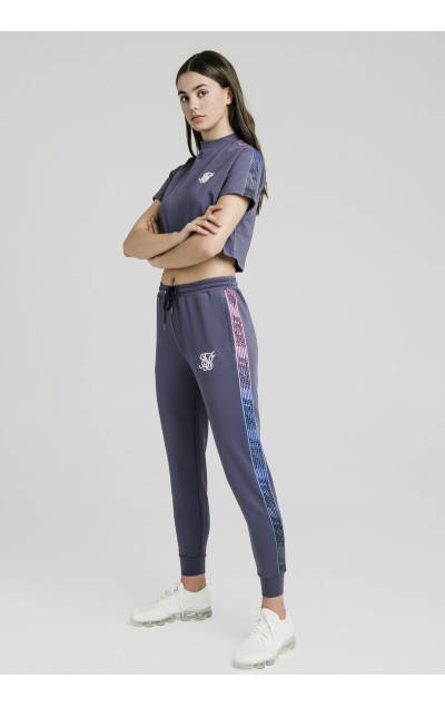 Sik Silk Dámské Šedé Tričko Crop Tape