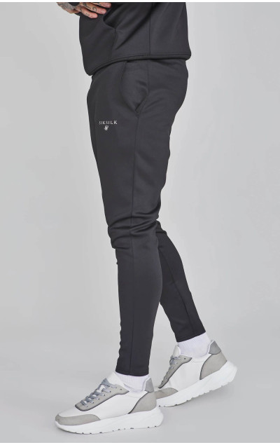 Sik Silk Pánske Čierne Tepláky Essentials Poly