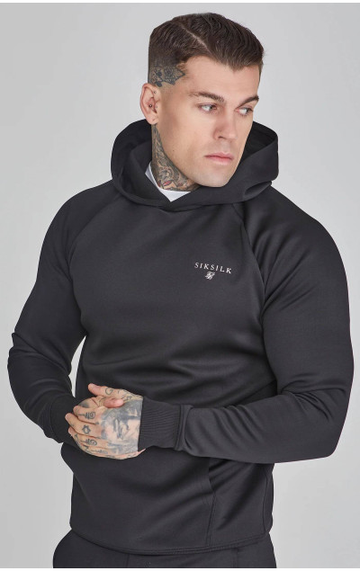 Sik Silk Black Essentials Poly Hoodie