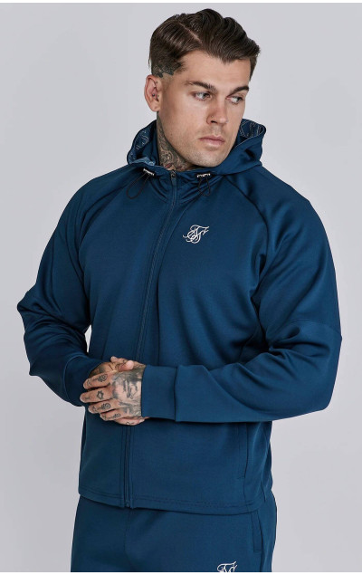 Sik Silk Pánská Modrá Mikina Full Zip