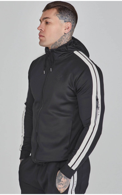 Sik Silk Pánska Čierna Mikina Full Zip