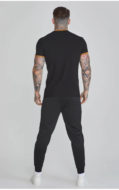 Sik Silk Black Gold Ringer T-Shirt