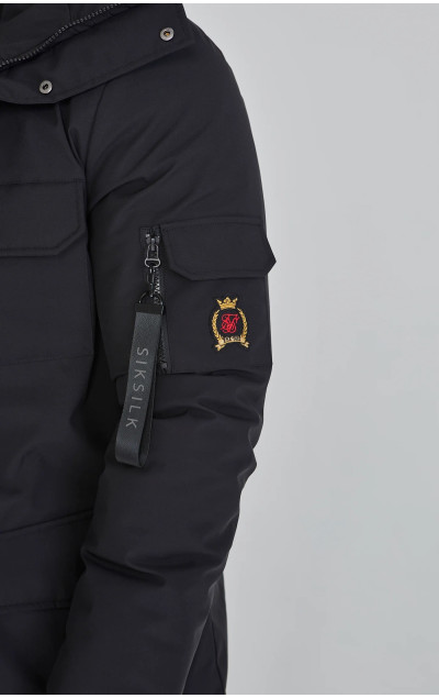 Sik Silk Black Parka