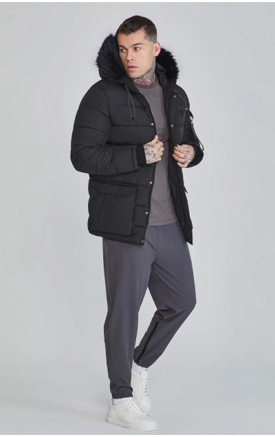 Sik Silk Pánská Černá Parka