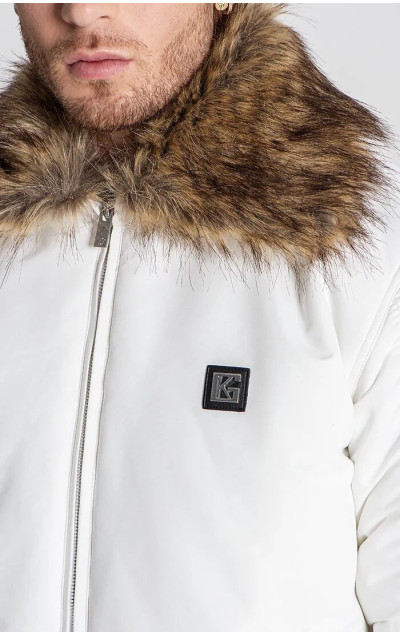 Gianni Kavanagh Pánska Biela Bunda Clone Puffer