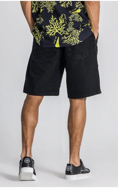 Gianni Kavanagh Black Underwater Denim Shorts