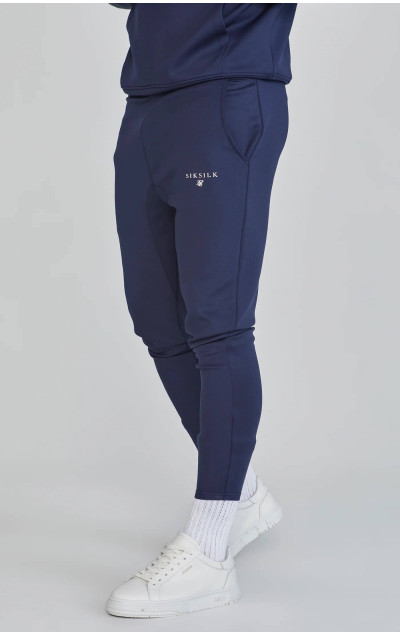 Sik Silk Navy Essentials Poly Joggers