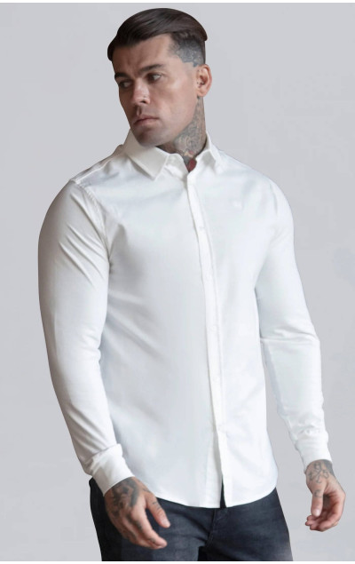 Sik Silk Męska Biała Koszula Essentials