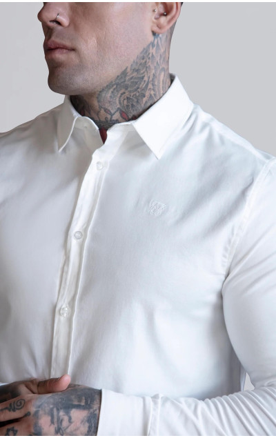 Sik Silk Męska Biała Koszula Essentials