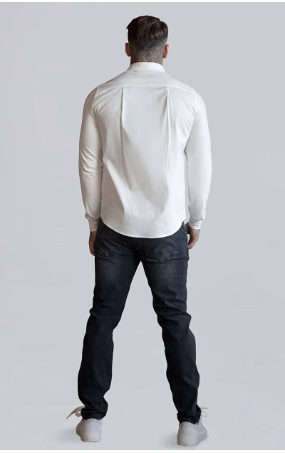 Sik Silk White Essentials Long Sleeve Shirt