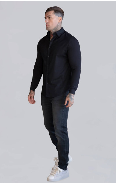 Sik Silk Black Essentials Long Sleeve Shirt