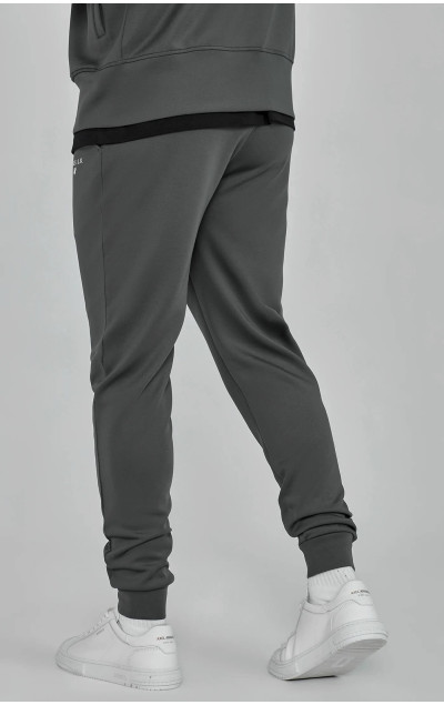 Sik Silk Pánske Sivé Tepláky Essentials Poly Track
