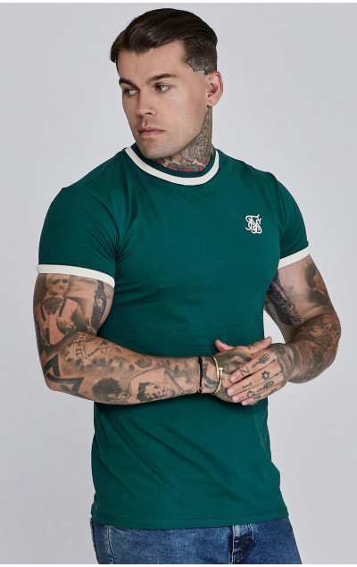 Sik Silk Green Ringer T-Shirt