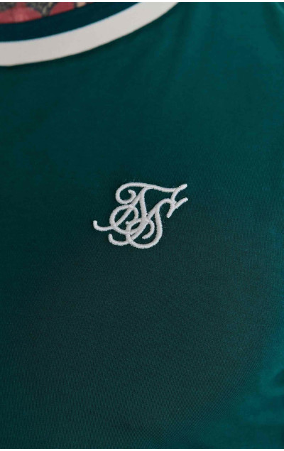 Sik Silk Green Ringer T-Shirt