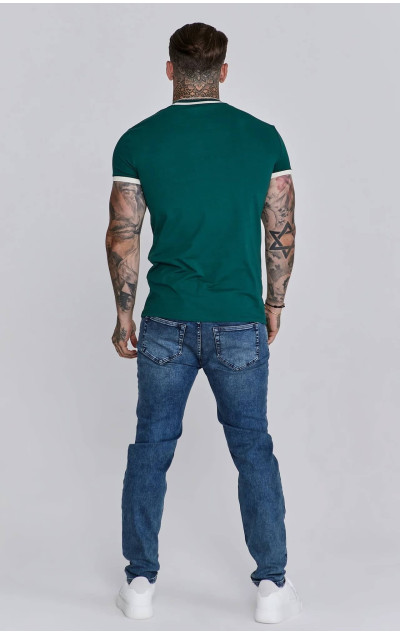 Sik Silk Green Ringer T-Shirt