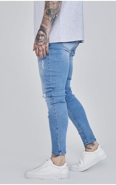 copy of Sik Silk Blue Distressed Skinny Jeans
