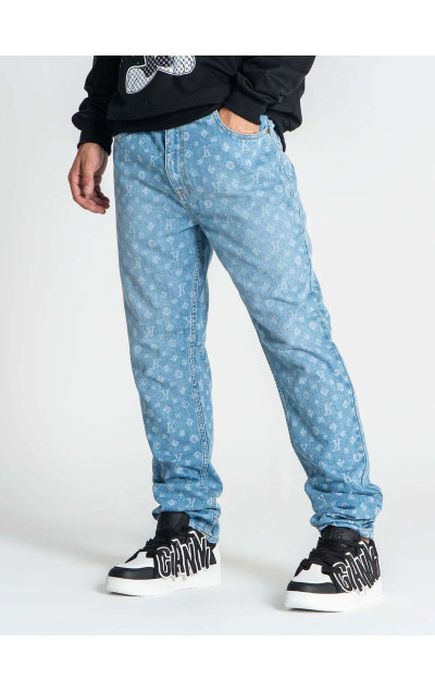 Gianni Kavanagh Męskie Niebieskie Jeansy Mania Straight