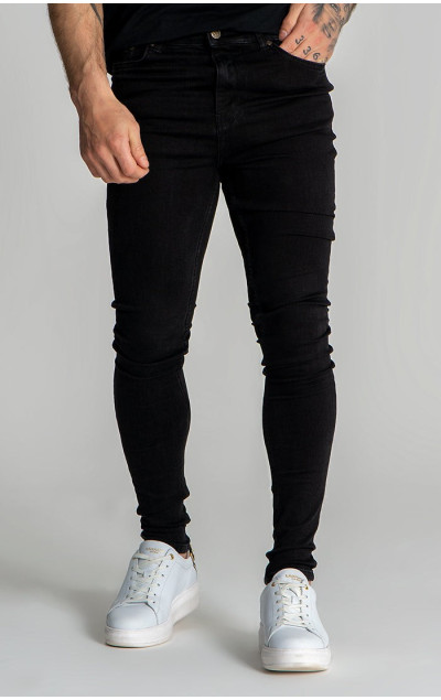 Gianni Kavanagh Pánske Čierne Jeany Black Core Skinny