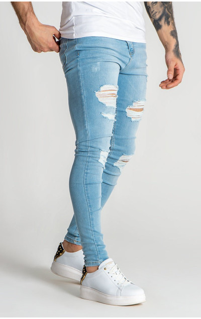 Gianni Kavanagh Light Blue Core Destroyed Jeans