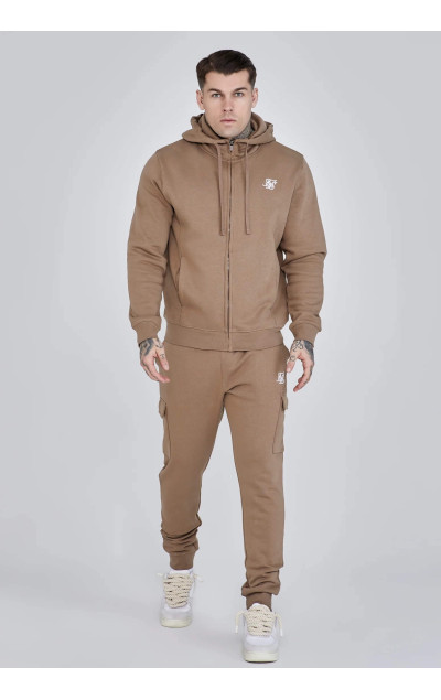 Sik Silk Brown Essentials Cargo Joggers