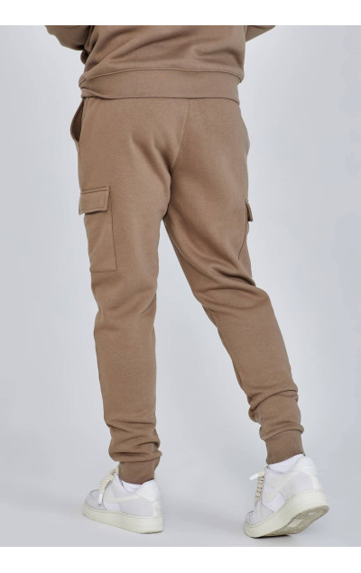 Sik Silk Brown Essentials Cargo Joggers