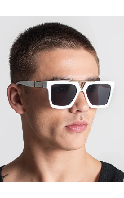 Gianni Kavanagh Slnečné Biele Okuliare Eagle Sunglasses