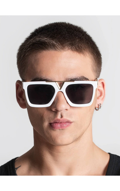 Gianni Kavanagh Białe Okulary Przeciwsłoneczne Eagle