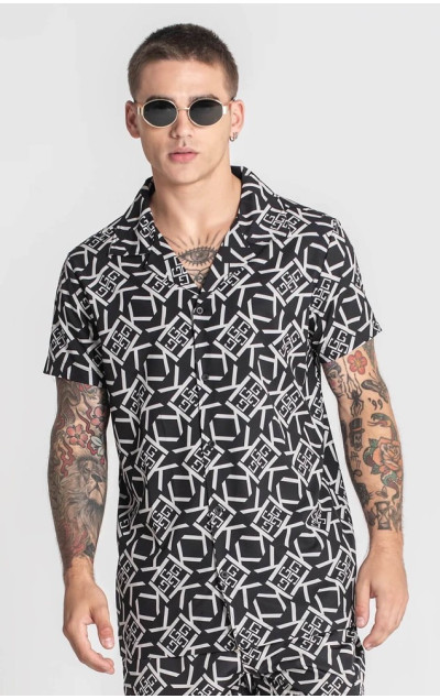 Gianni Kavanagh Black Gatsby Gold Shirt