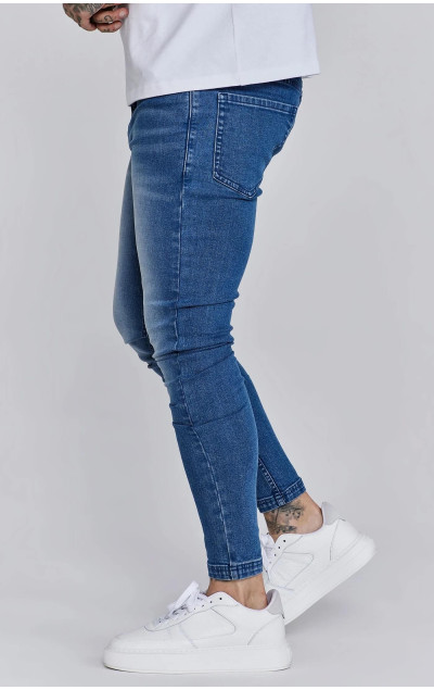 Sik Silk Pánske Modré Jeansy Washed Skinny