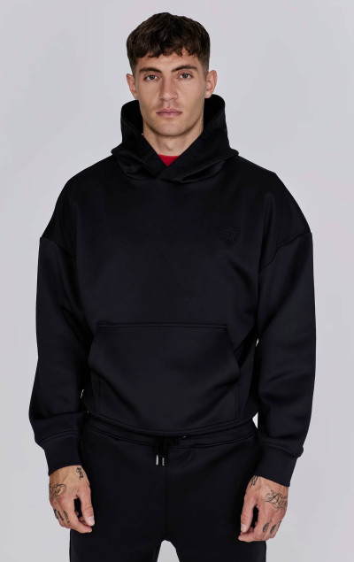 Sik Silk Black Oversized Dynamic Hoodie