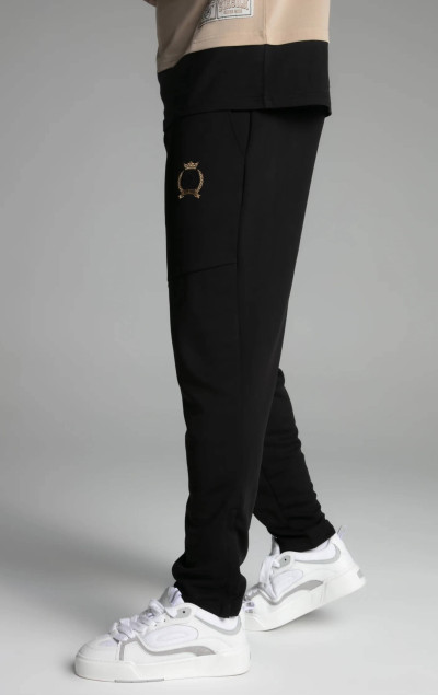 Sik Silk Pánske Čierne Tepláky Track