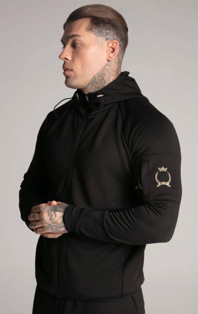 Sik Silk Black Full Zip Hoodie