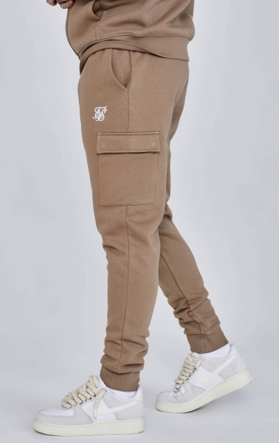 Sik Silk Męskie Brązowe Spodnie Dresowe Essentials Cargo